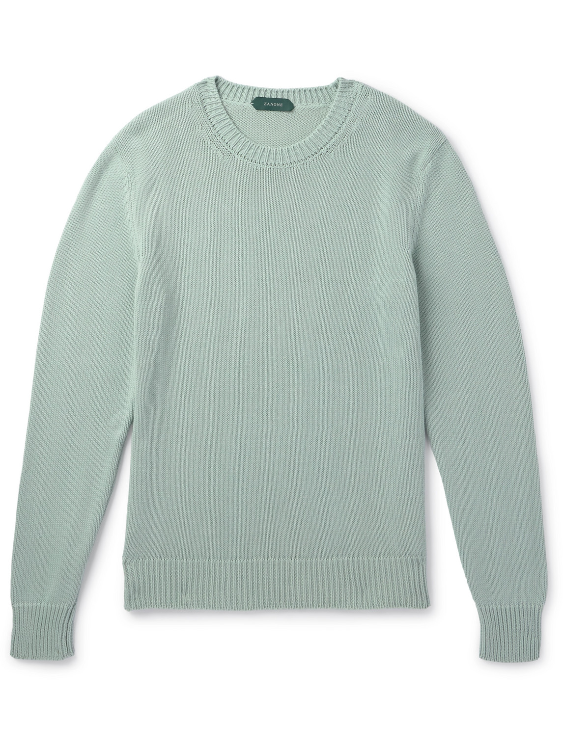 Incotex Slim-fit Cotton Sweater In Green