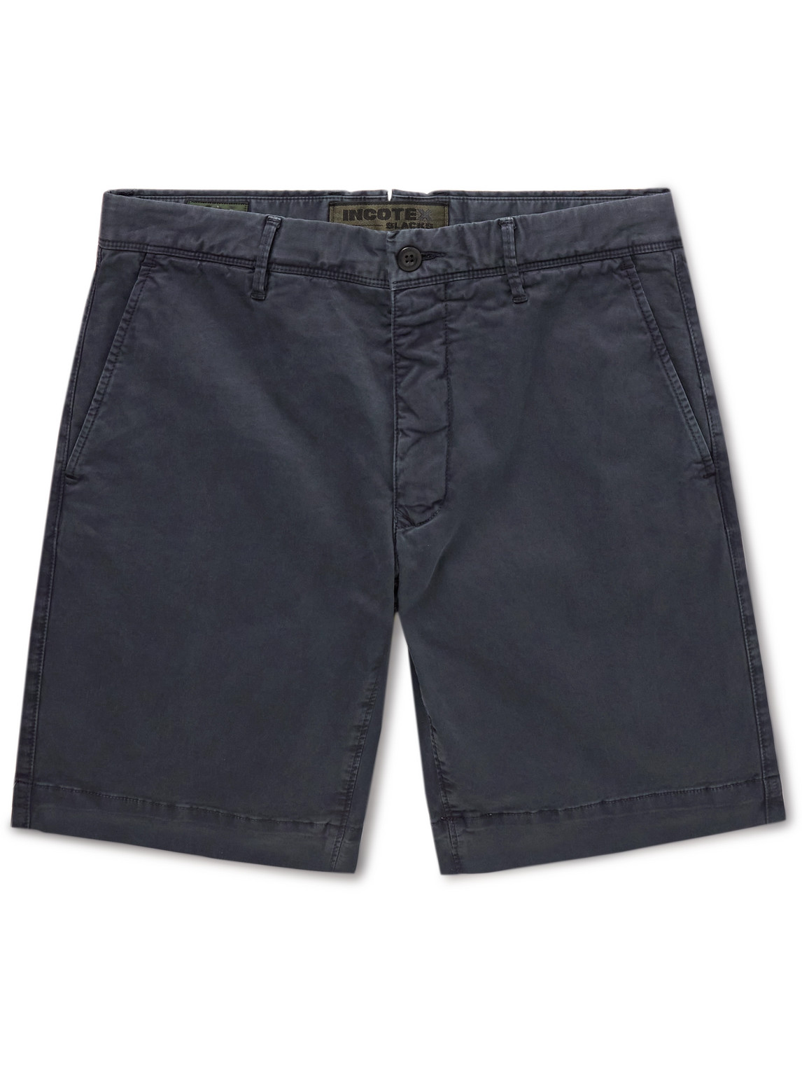 Incotex - Slim-Fit Stretch-Cotton Twill Bermuda Shorts - Men - Blue - UK/US 30