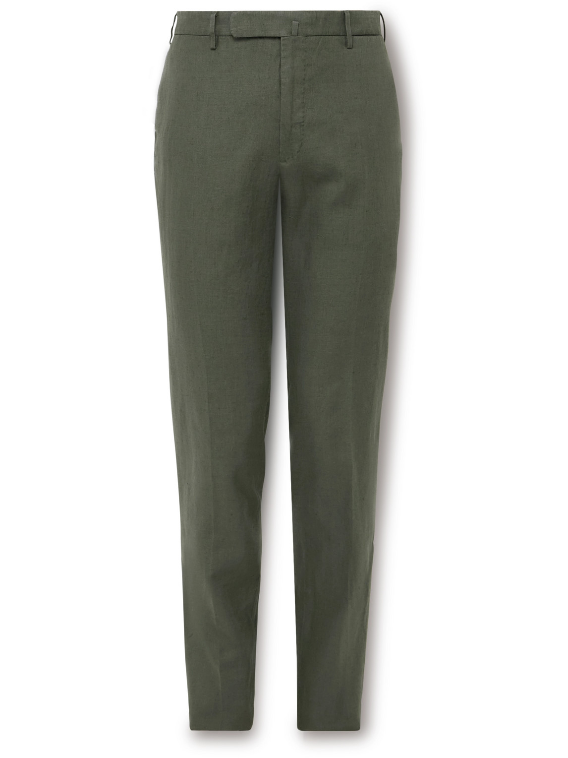 Incotex Venezia 1951 Slim-fit Linen Trousers In Green