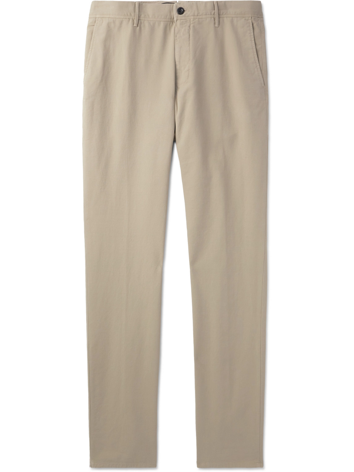 Incotex Straight-leg Cotton-blend Trousers In Neutrals