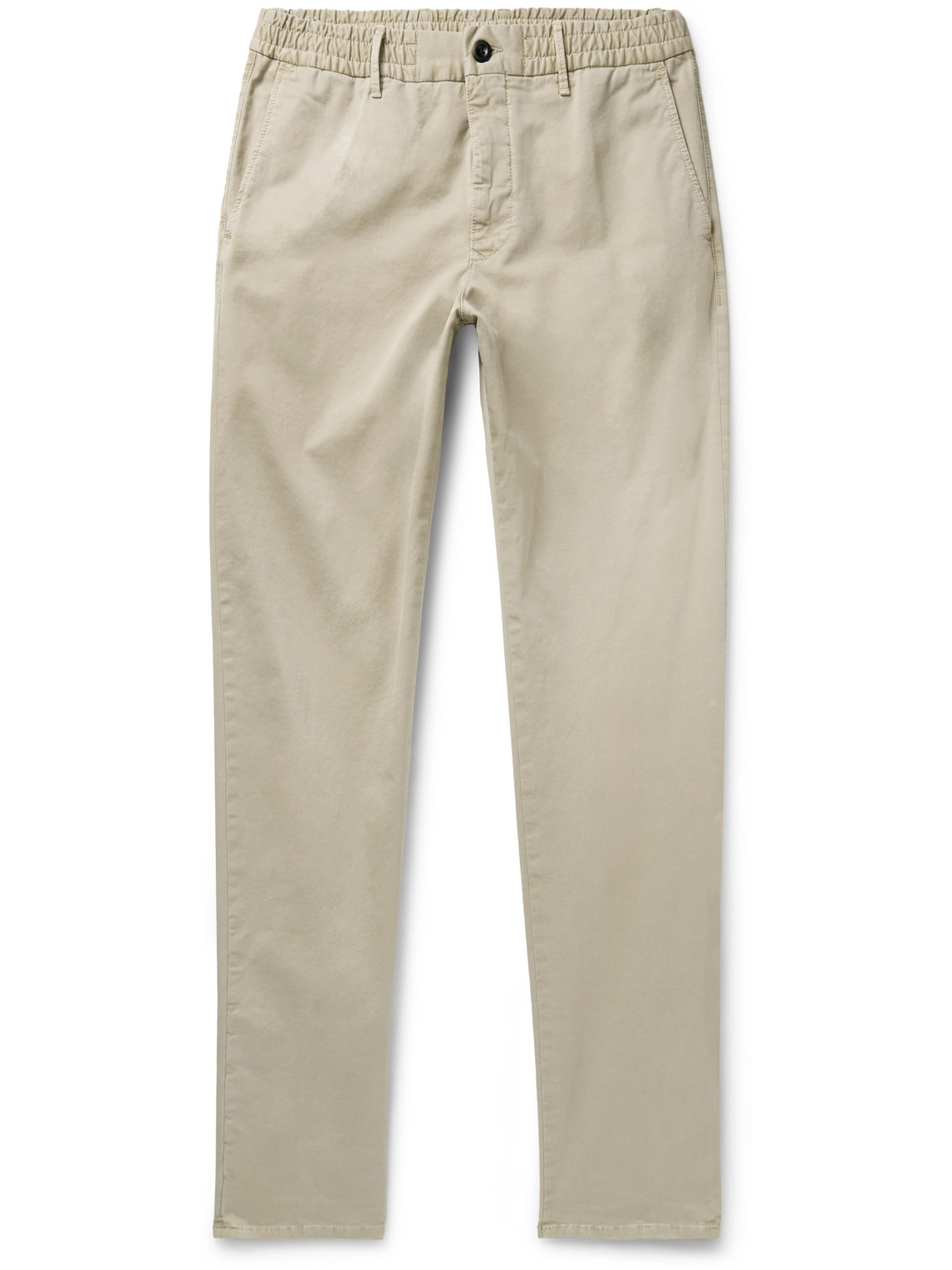 Incotex Slim-fit Straight-leg Cotton-blend Gabardine Trousers In Neutrals