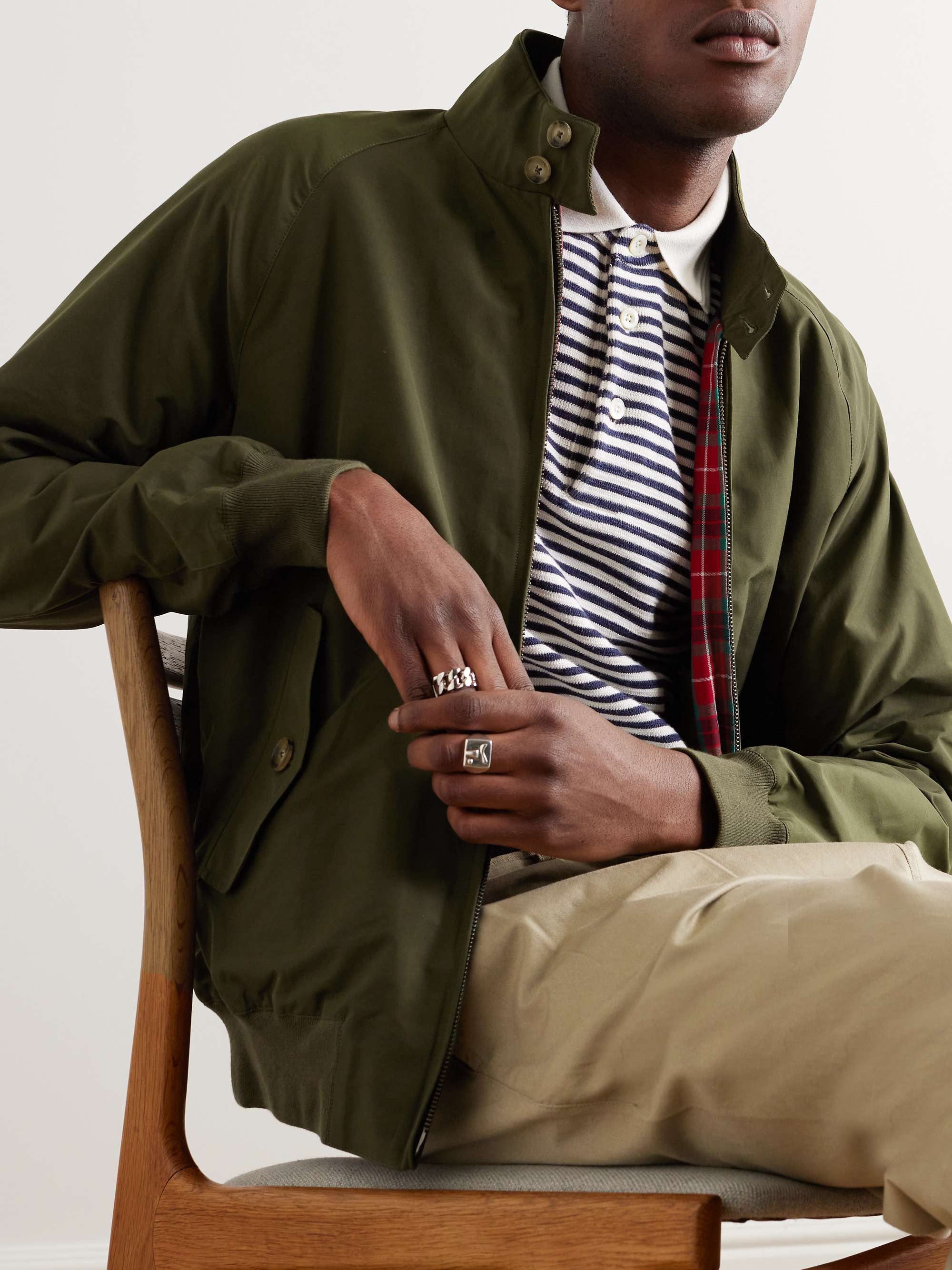 BARACUTA G9 Cotton-Blend Harrington Jacket