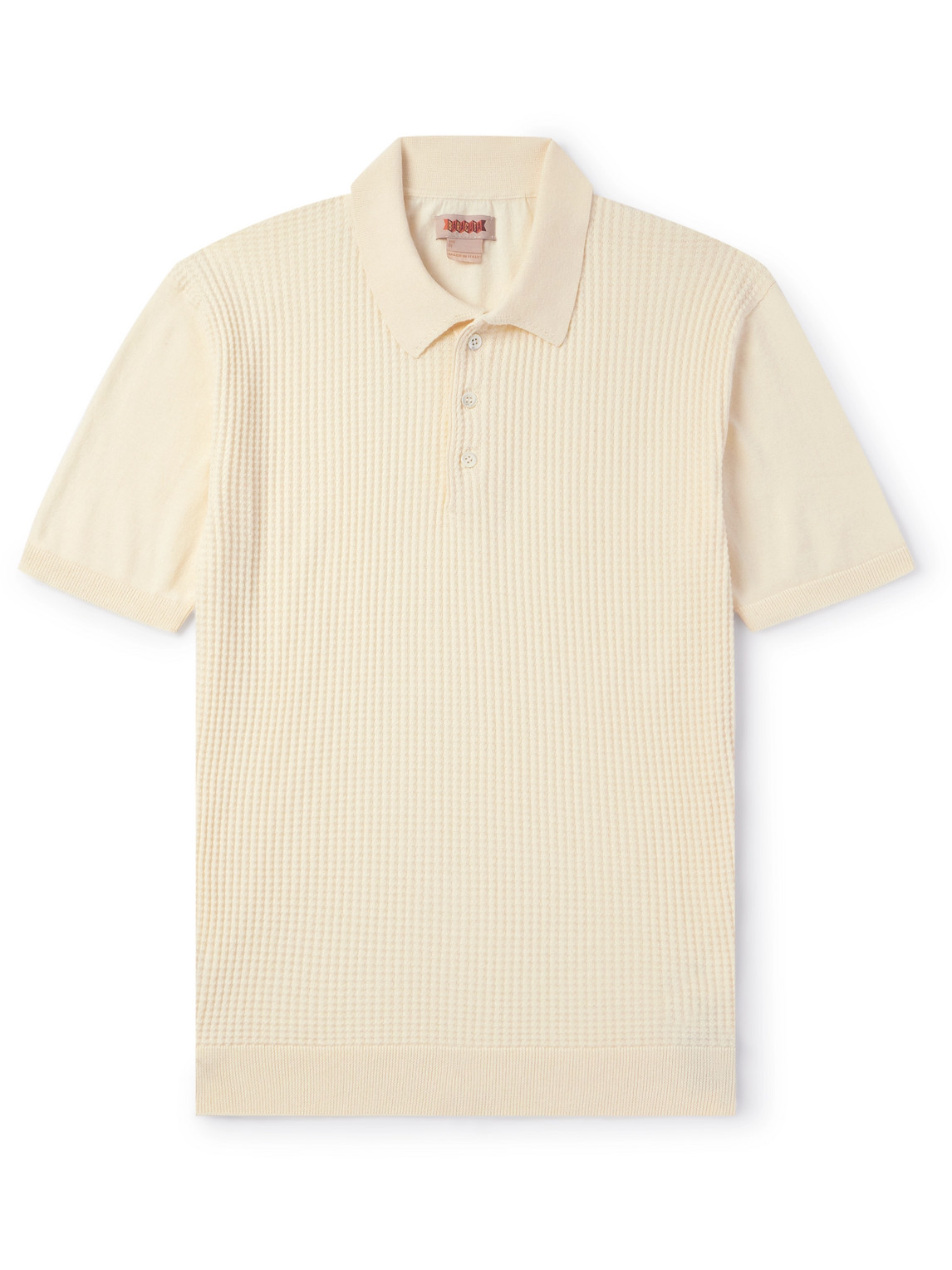 Ribbed Cotton Polo Shirt