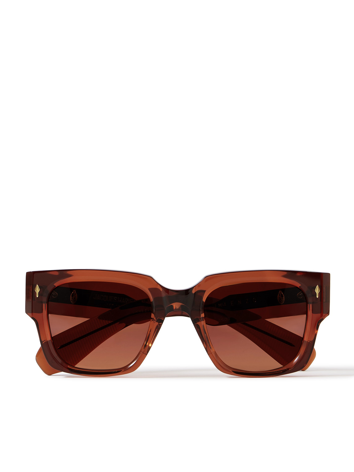 Jacques Marie Mage Enzo Square-frame Acetate Sunglasses In Brown