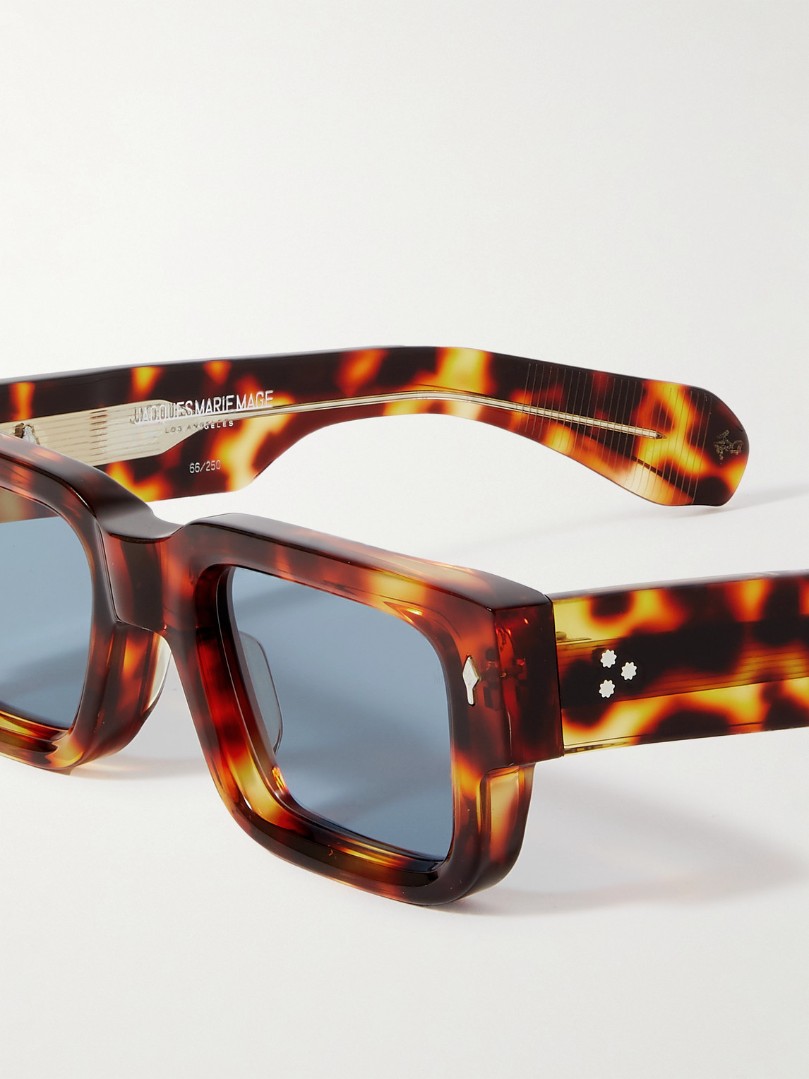 Shop Jacques Marie Mage Ascari Square-frame Tortoiseshell Acetate Sunglasses