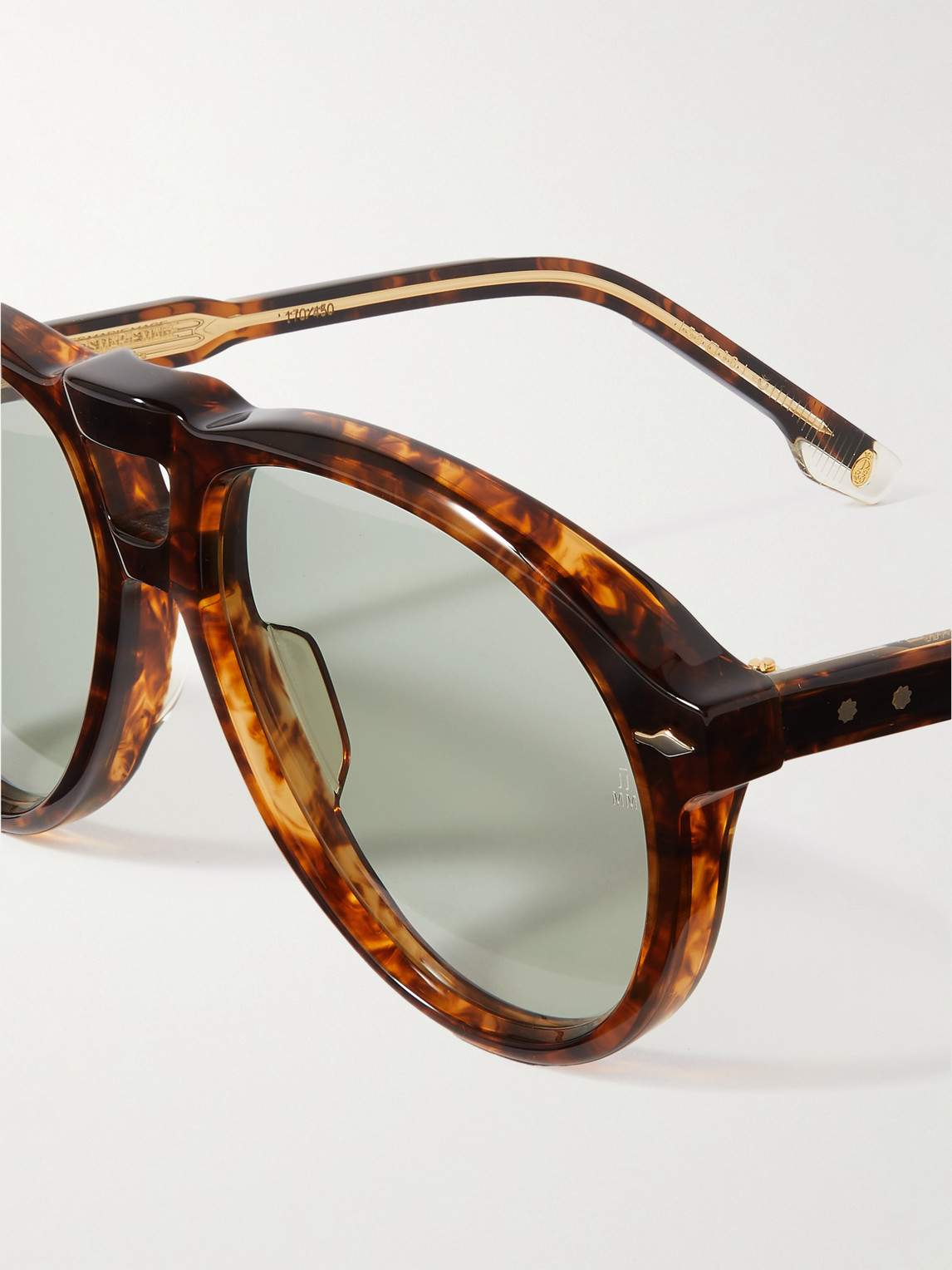 Shop Jacques Marie Mage Valkyrie Aviator-style Tortoiseshell Acetate Sunglasses