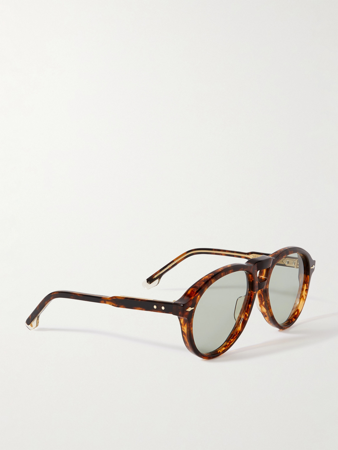 Shop Jacques Marie Mage Valkyrie Aviator-style Tortoiseshell Acetate Sunglasses