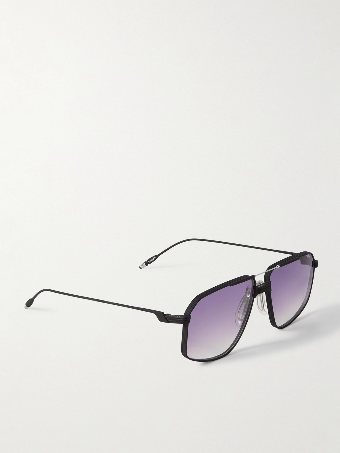 Shop Jacques Marie Mage Jagger Aviator-style Titanium Sunglasses In Black