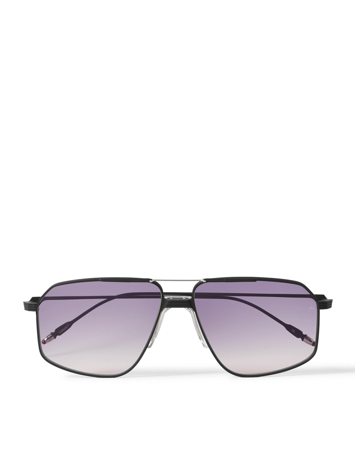 Jacques Marie Mage Jagger Aviator-style Titanium Sunglasses In Black