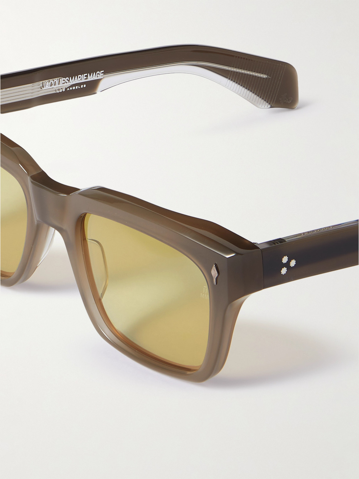 Shop Jacques Marie Mage Torino Square-frame Acetate Sunglasses In Brown