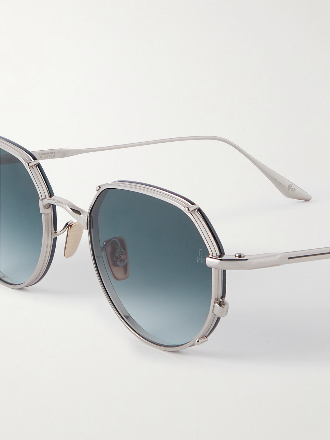 Shop Jacques Marie Mage Hartana Round-frame Silver-tone Sunglasses