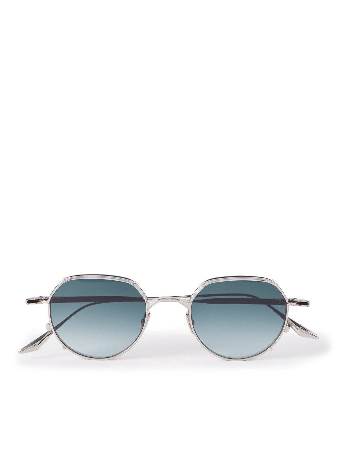 Hartana Round-Frame Silver-Tone Sunglasses
