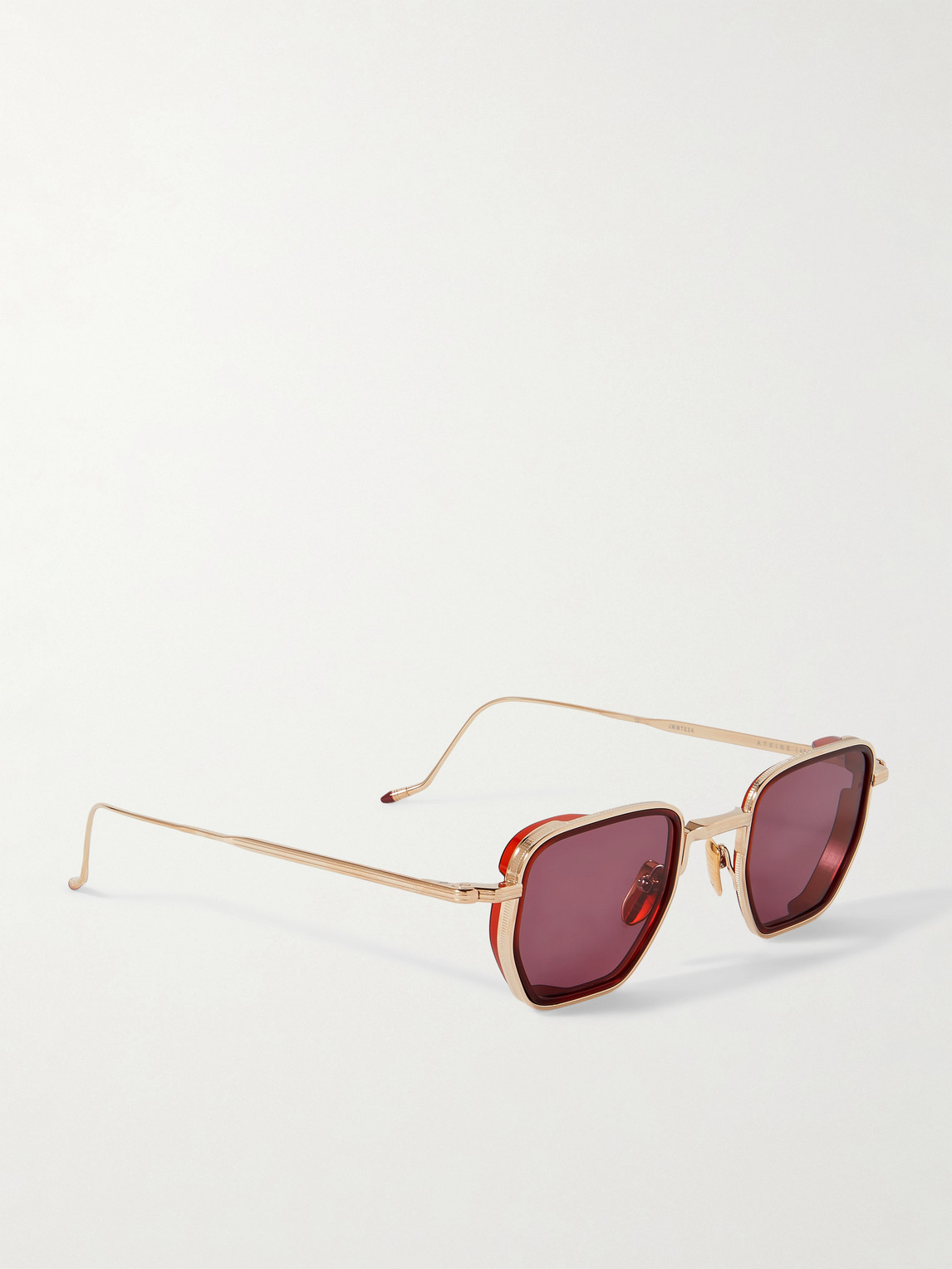 Shop Jacques Marie Mage Atkins Square-frame Gold-tone And Acetate Sunglasses