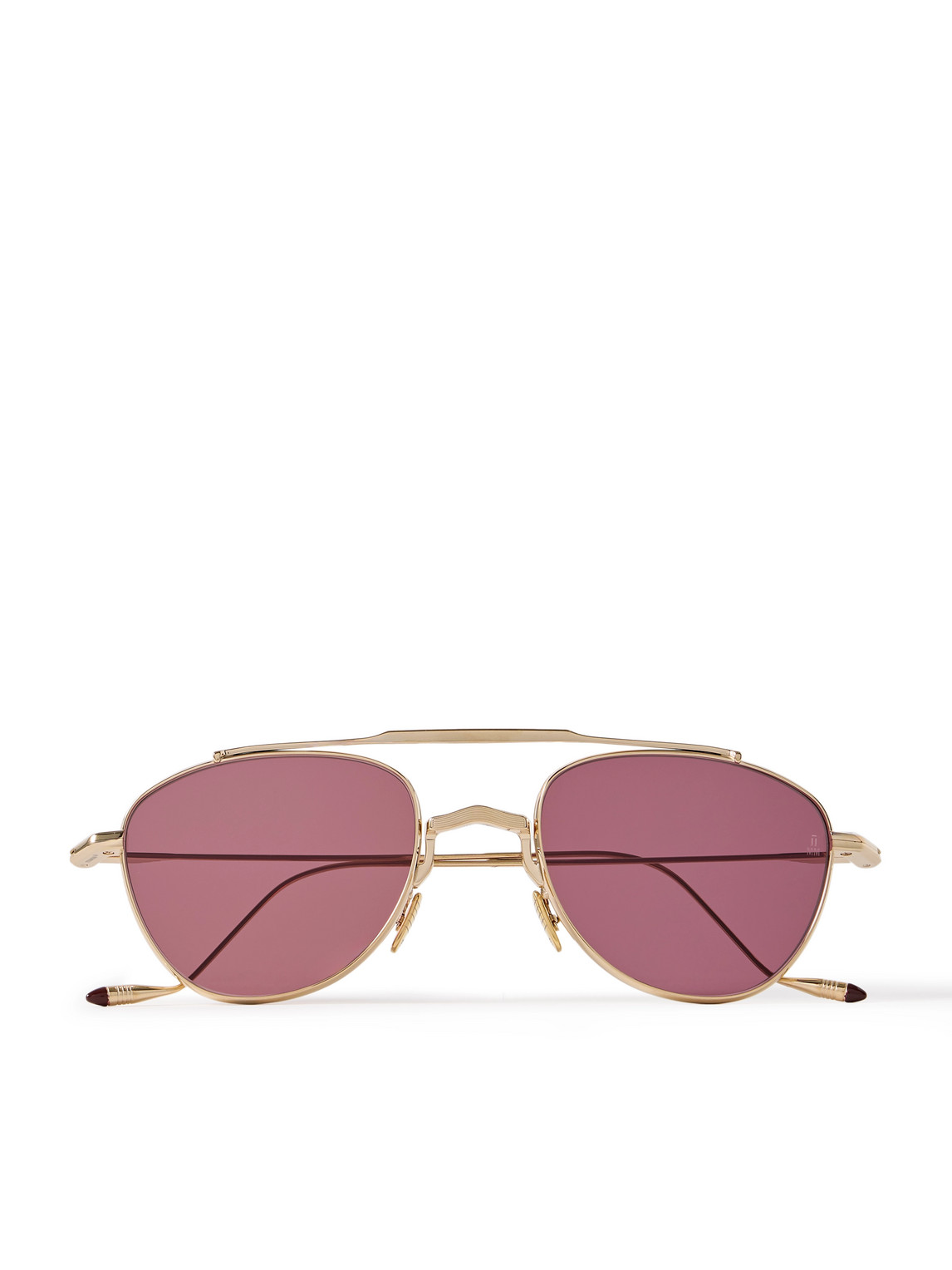 Jacques Marie Mage Flynn Aviator-style Gold-tone Beta Titanium Sunglasses
