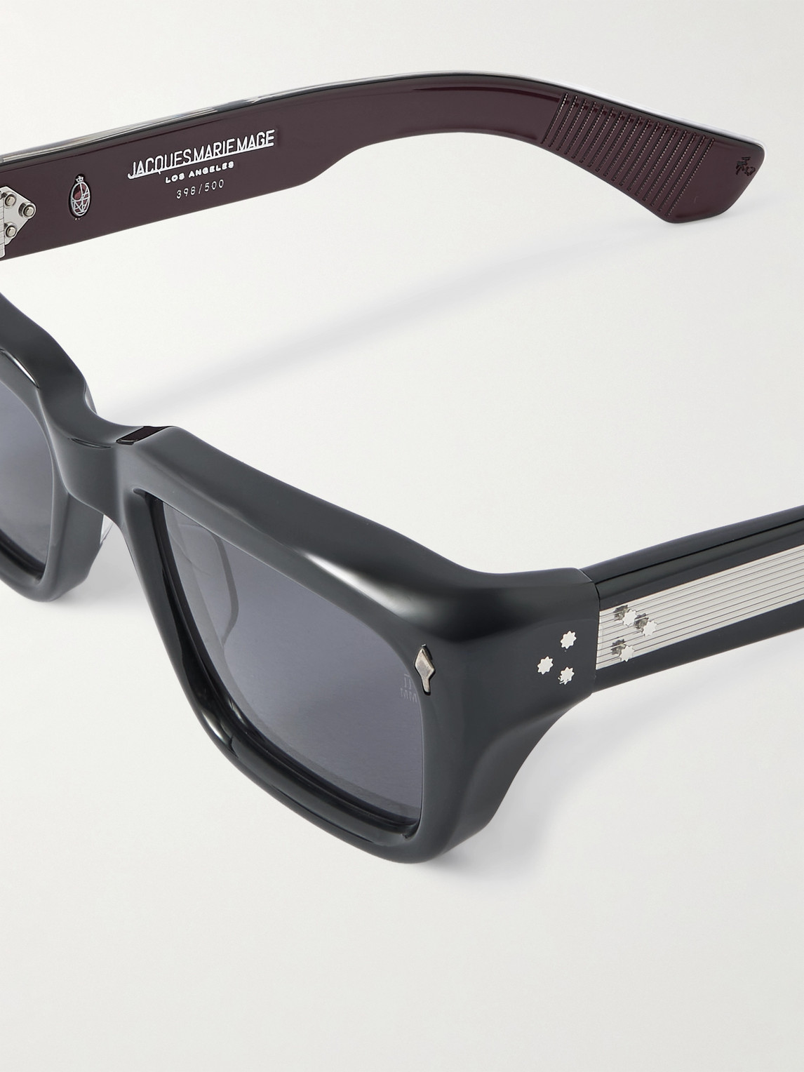 Jacques Marie Mage Walker Rectangular-frame Acetate Sunglasses In Black