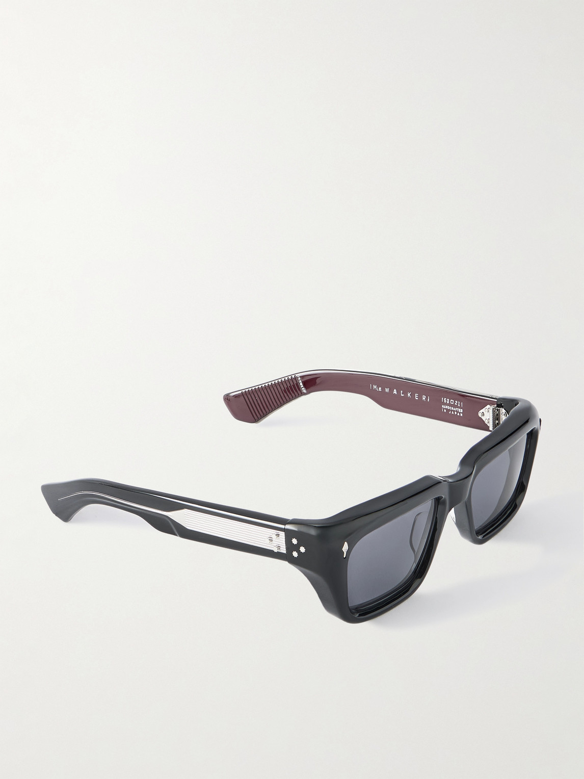 Jacques Marie Mage Walker Rectangular-frame Acetate Sunglasses In Black