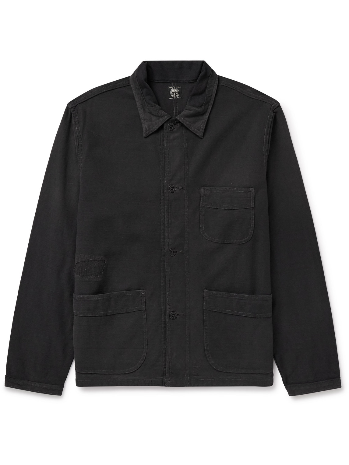 Rrl Mickey Distressed Cotton Jacket In Black
