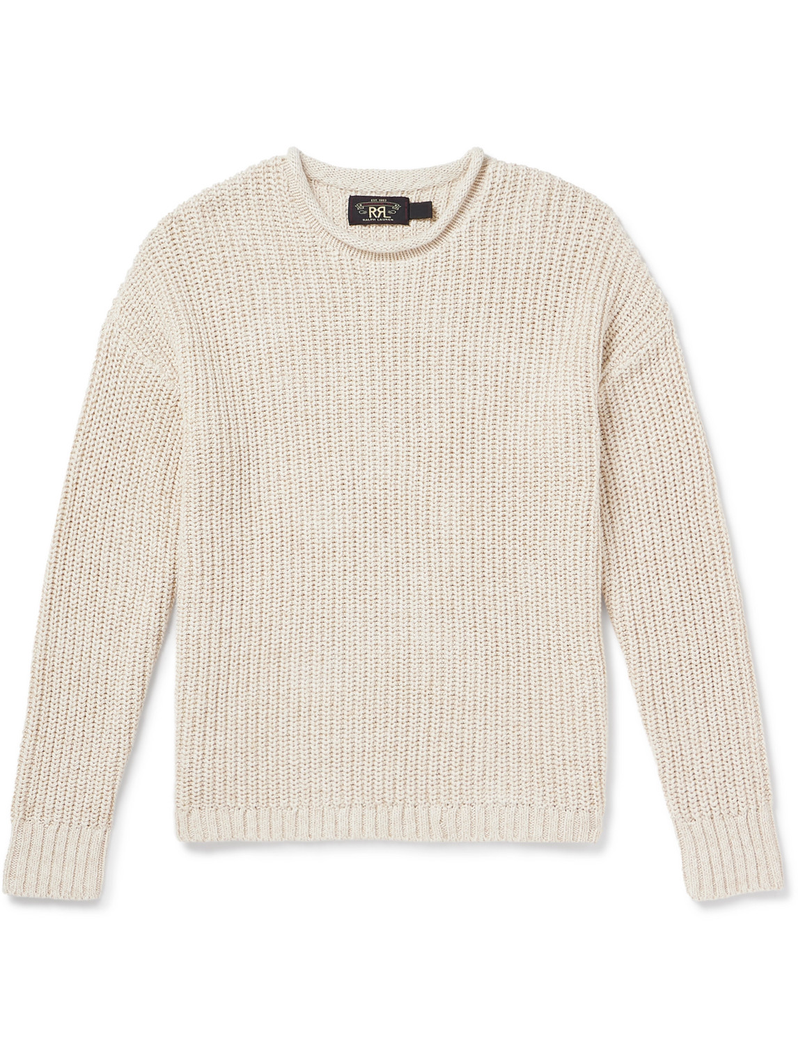Rrl Ribbed Linen And Cotton-blend Sweater In White