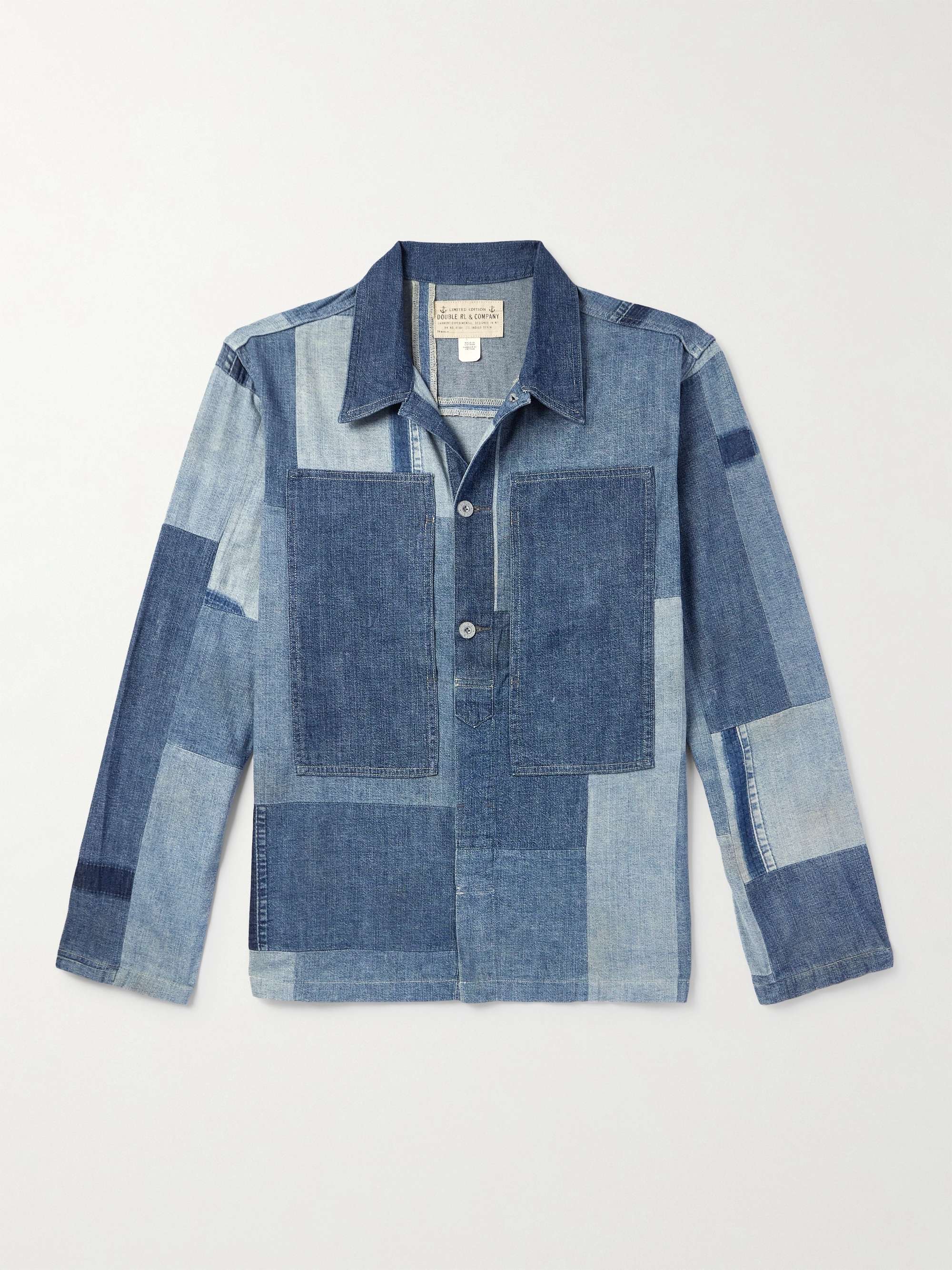 RRL Quarter Mast Patchwork Denim Shirt for Men | MR PORTER 