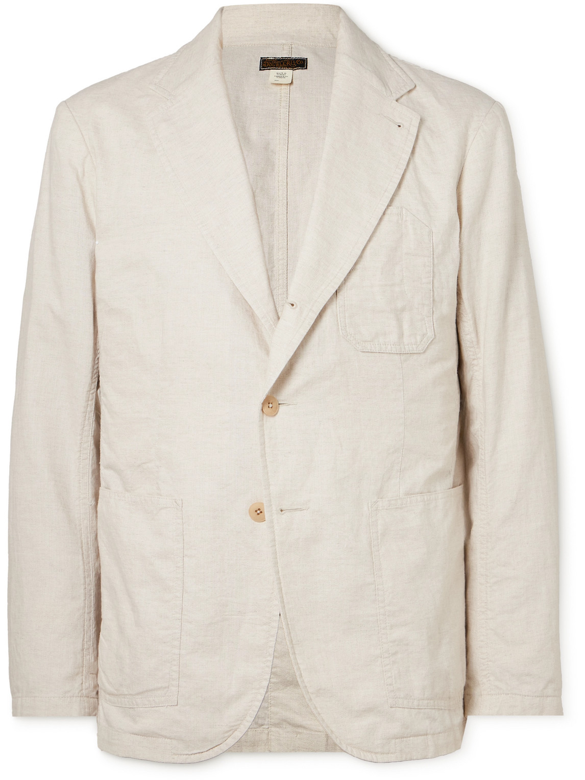 Rrl Saunders Unstructured Cotton And Linen-blend Suit Jacket In Neutrals