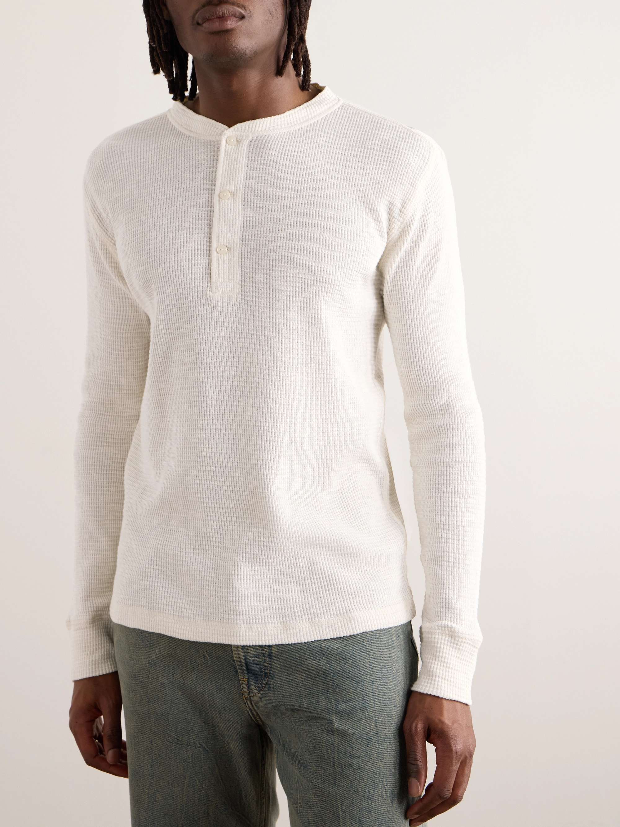 RRL Waffle-Knit Cotton Henley T-Shirt