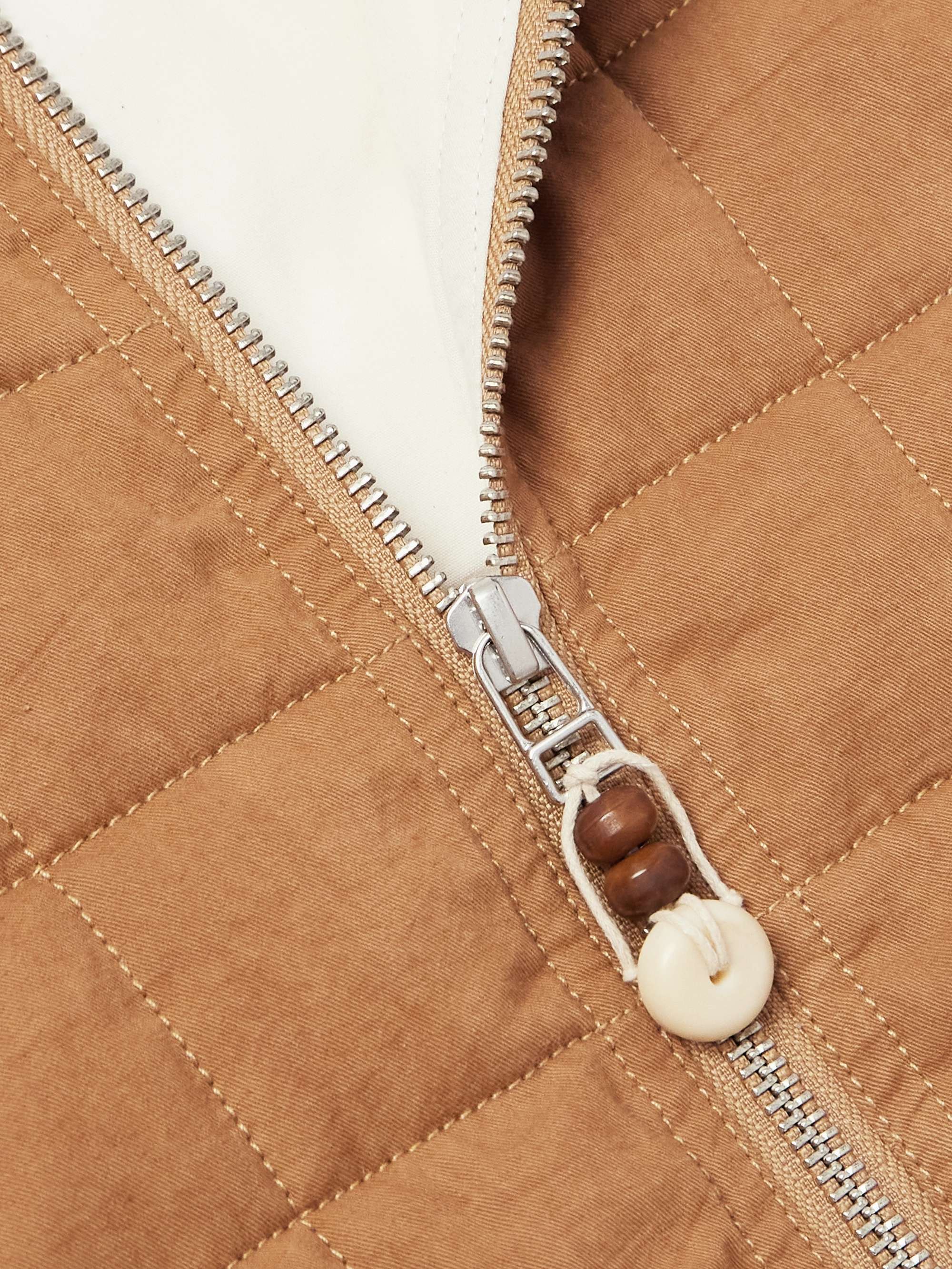 STORY MFG. Saturn Patchwork Quilted Organic Cotton Gilet for