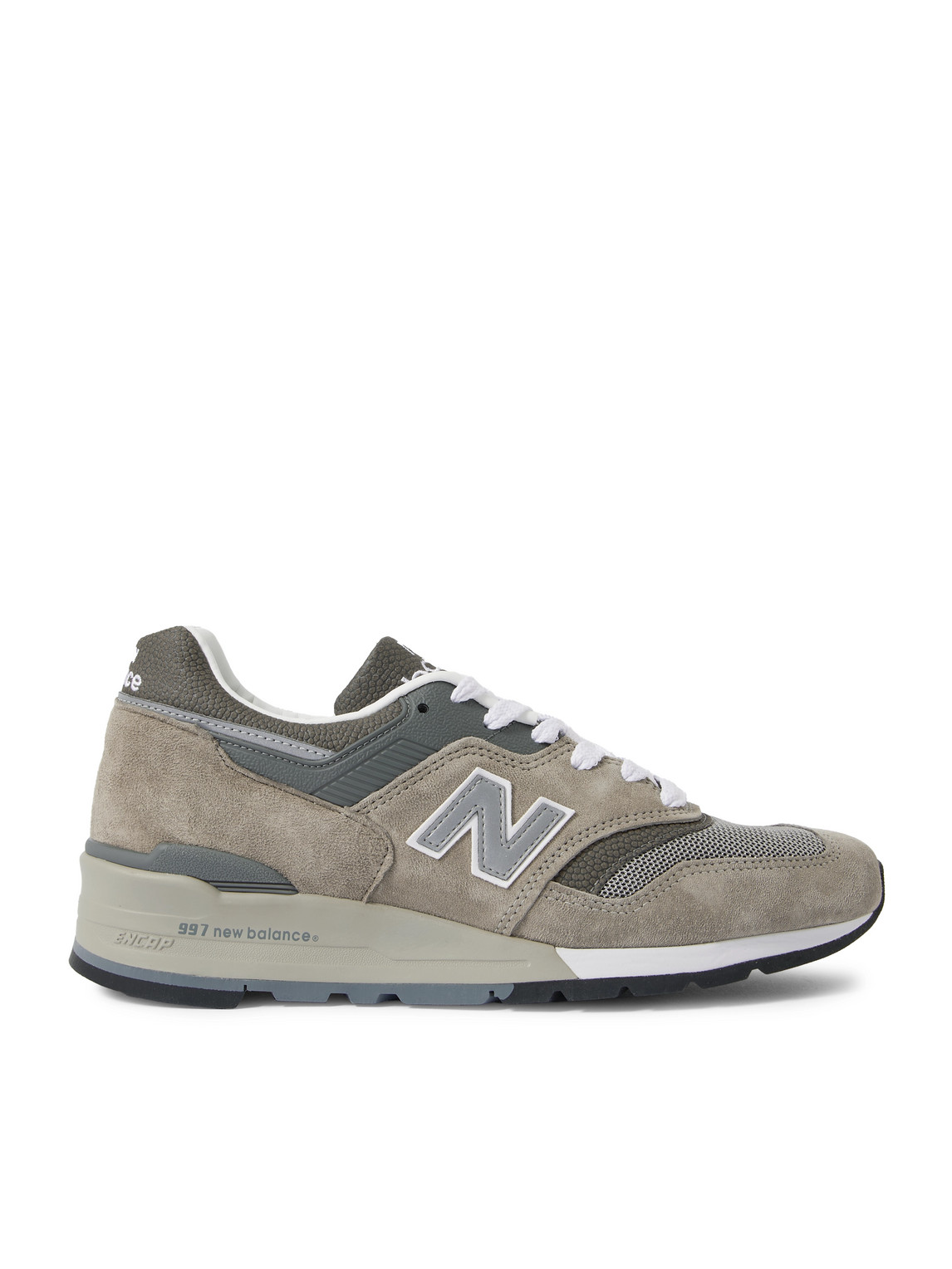 New Balance Mius 997 Suede, Mesh And Leather Trainers In Grey