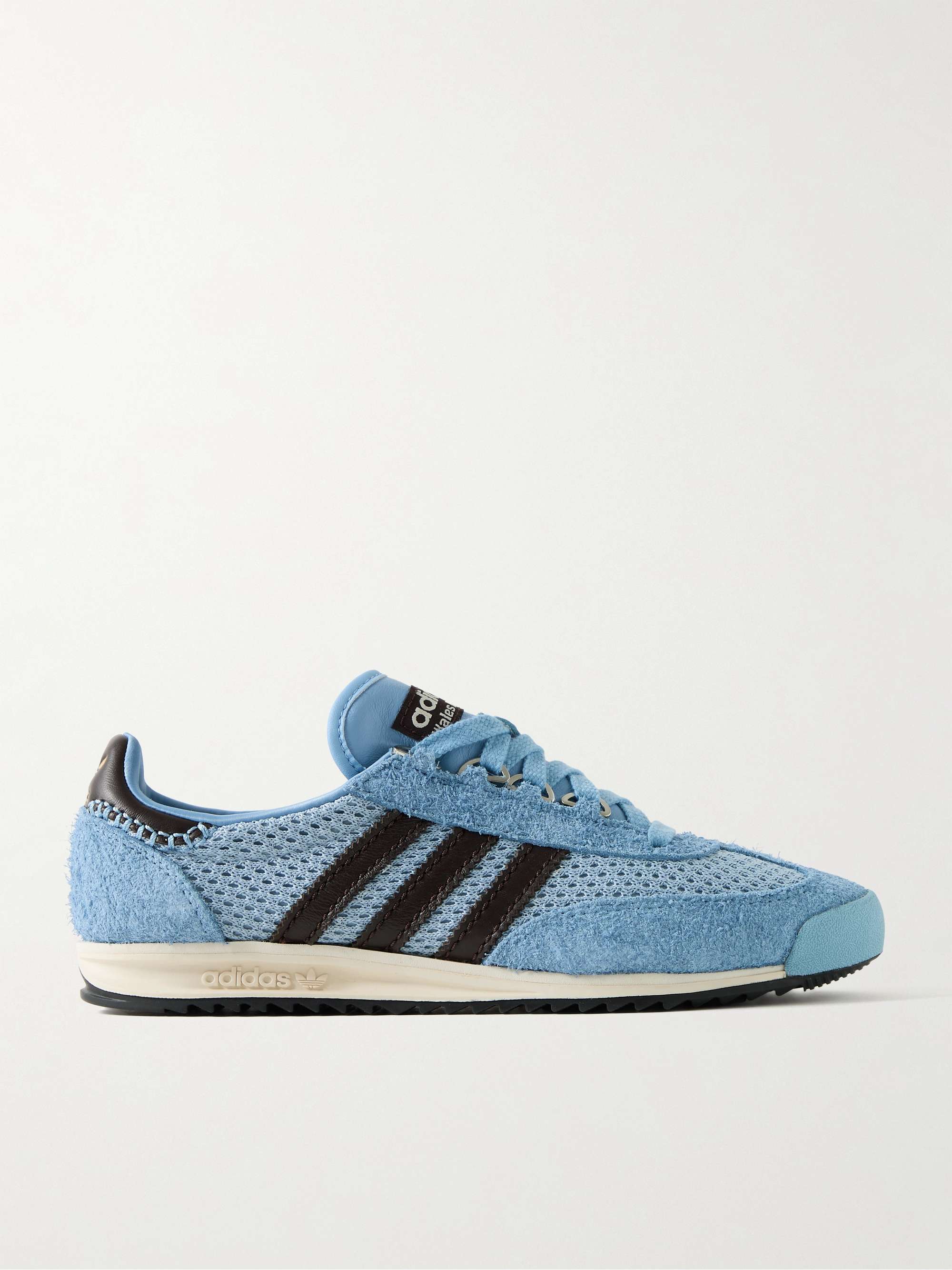 Wales Bonner SL76 Sneakers aus gebürstetem Veloursleder und Mesh 