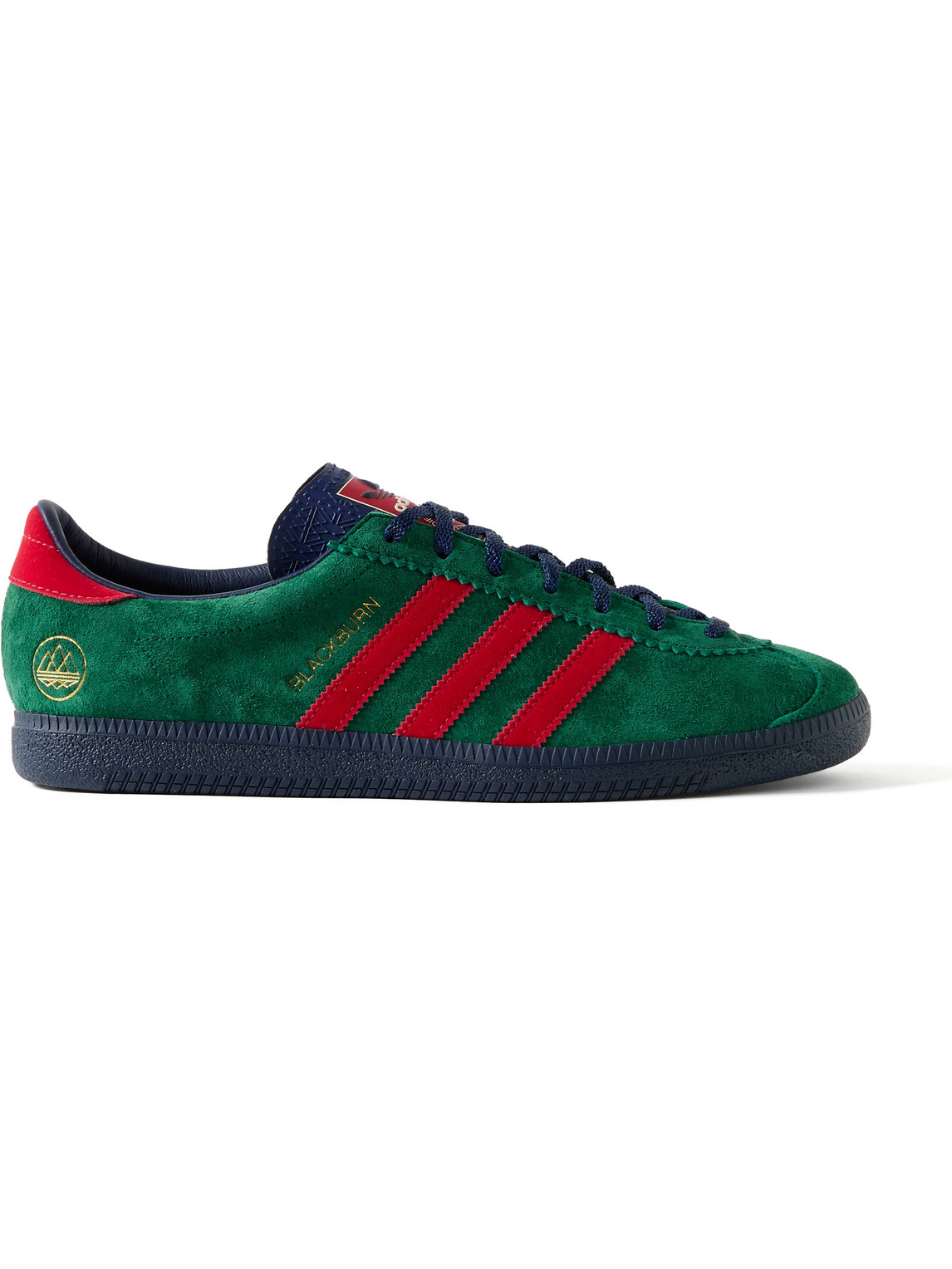 ADIDAS ORIGINALS BLACKBURN SPZL RUBBER-TRIMMED SUEDE SNEAKERS