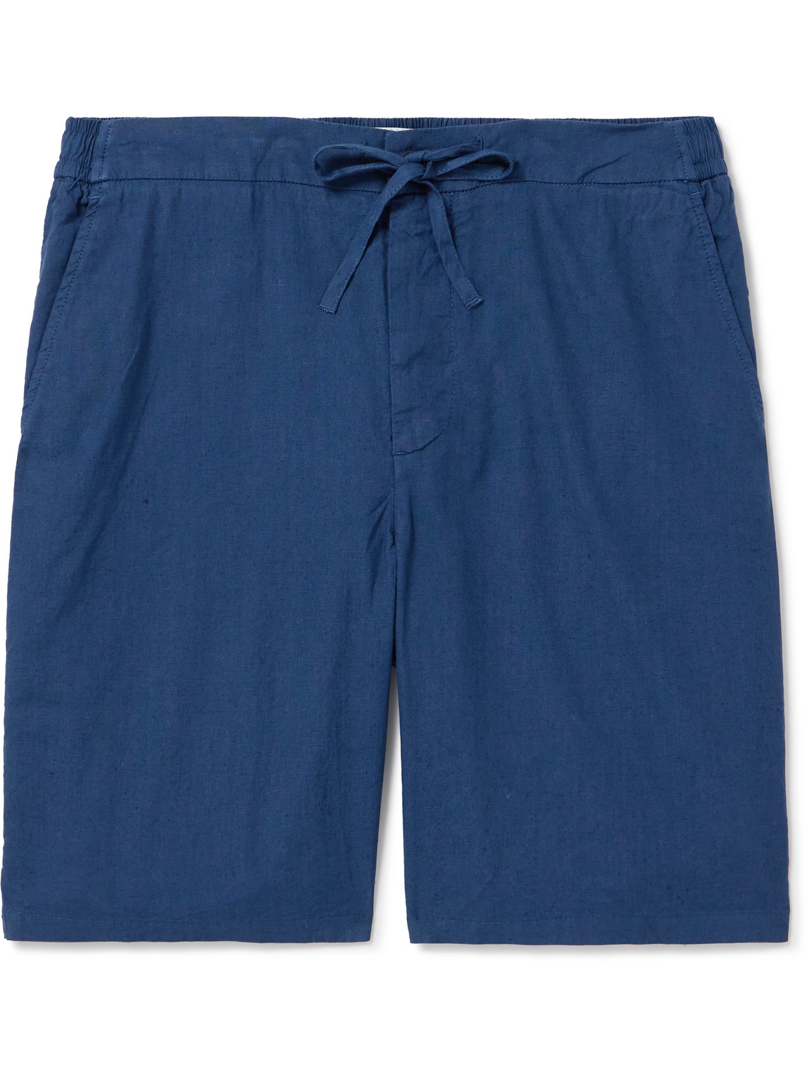 Frescobol Carioca - Sergio Straight-Leg Linen-Blend Drawstring Shorts - Men - Blue - UK/US 30