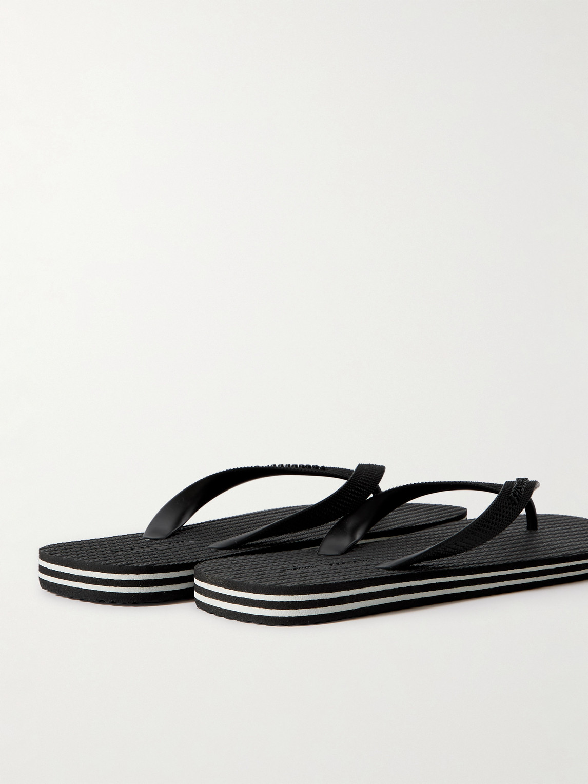 Frescobol Carioca Fabio Logo-embossed Rubber Flip Flops In Black