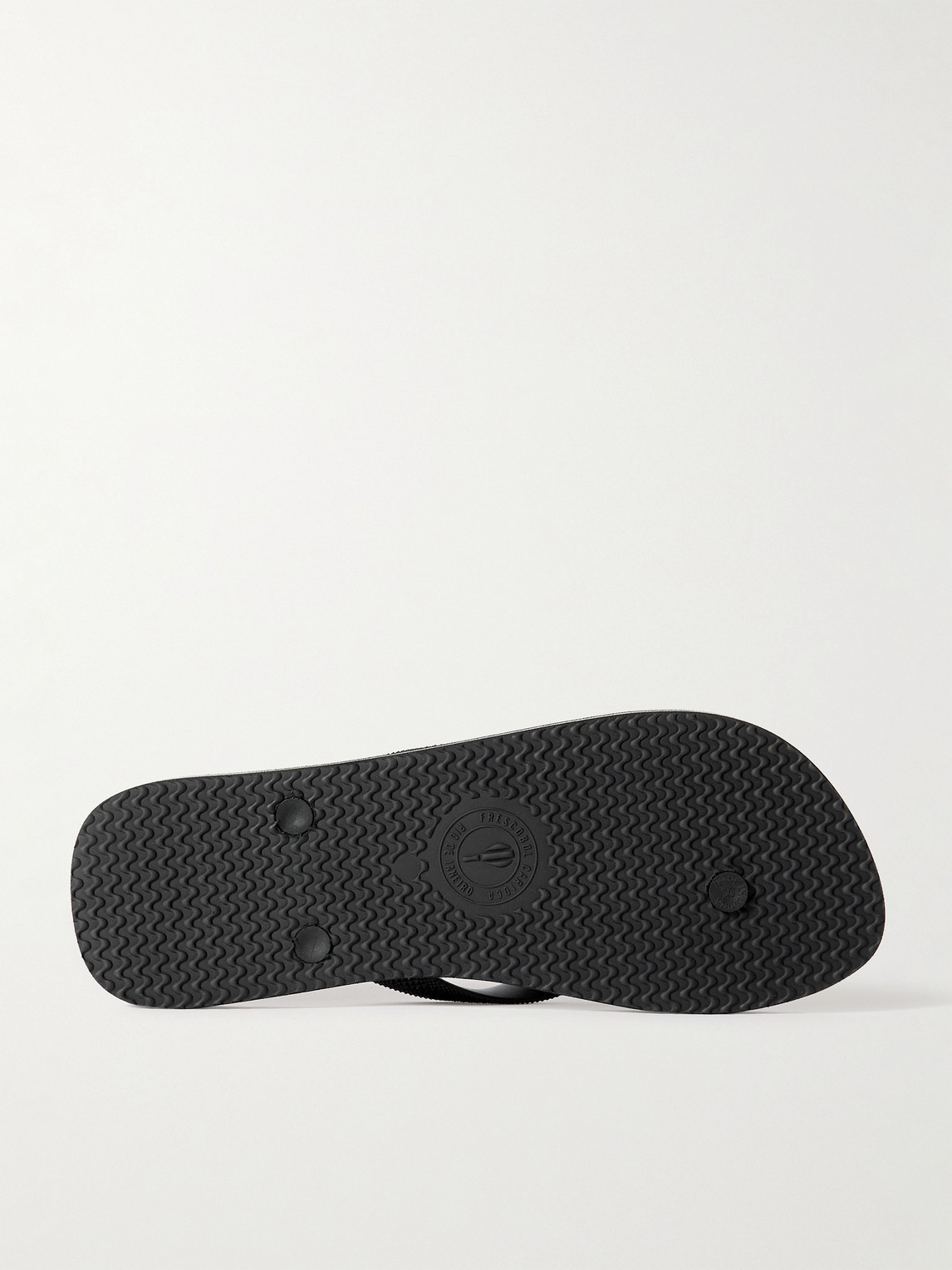 Frescobol Carioca Fabio Logo-embossed Rubber Flip Flops In Black