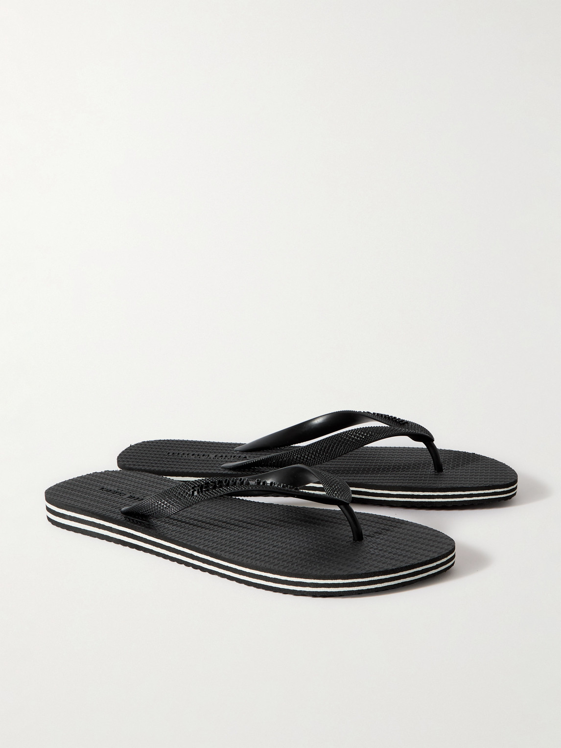 Frescobol Carioca Fabio Logo-embossed Rubber Flip Flops In Black