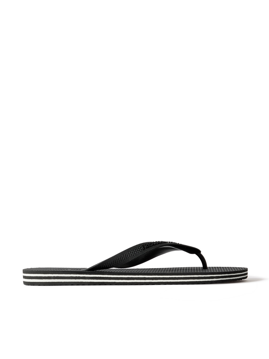 Frescobol Carioca Fabio Logo-embossed Rubber Flip Flops In Black