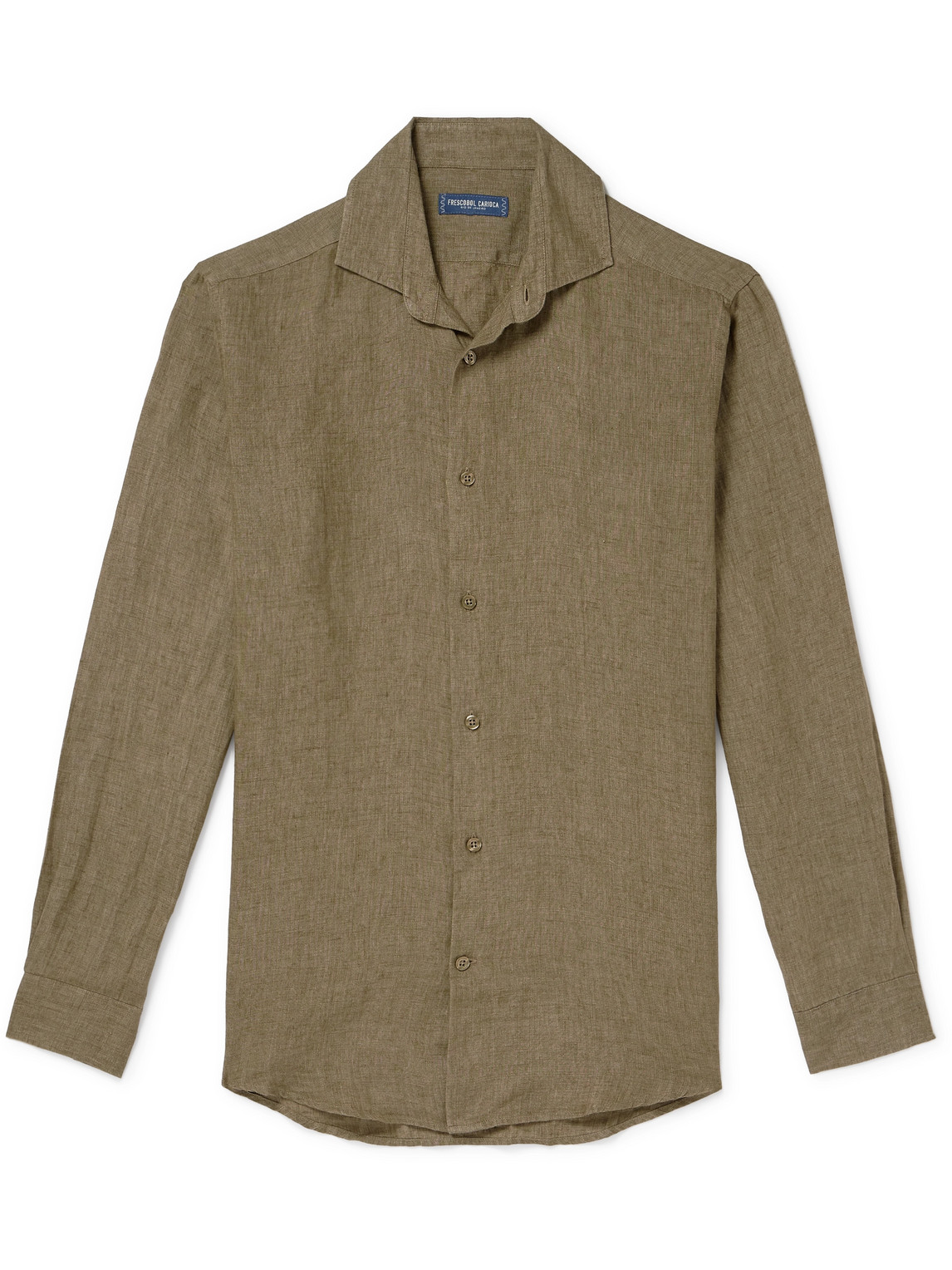 Frescobol Carioca Antonio Linen Shirt In Green