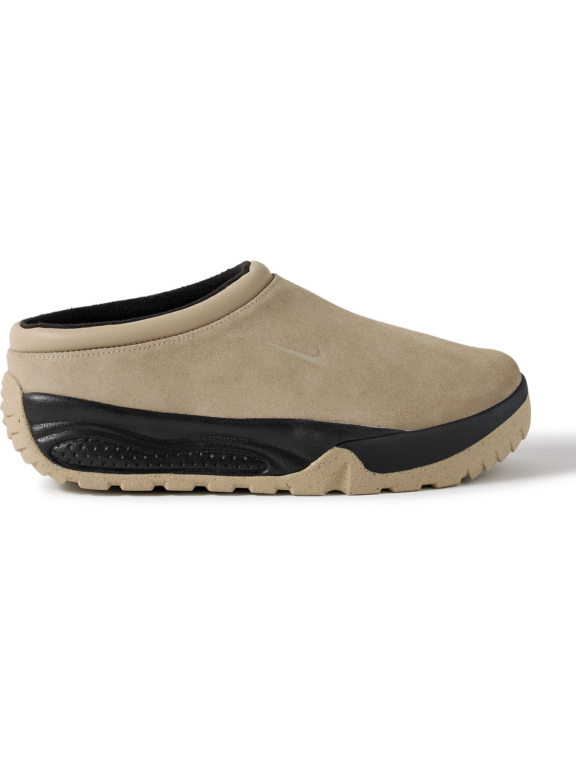 Nike Acg Rufus Leather-trimmed Suede Slip-on Sneakers In Neutrals