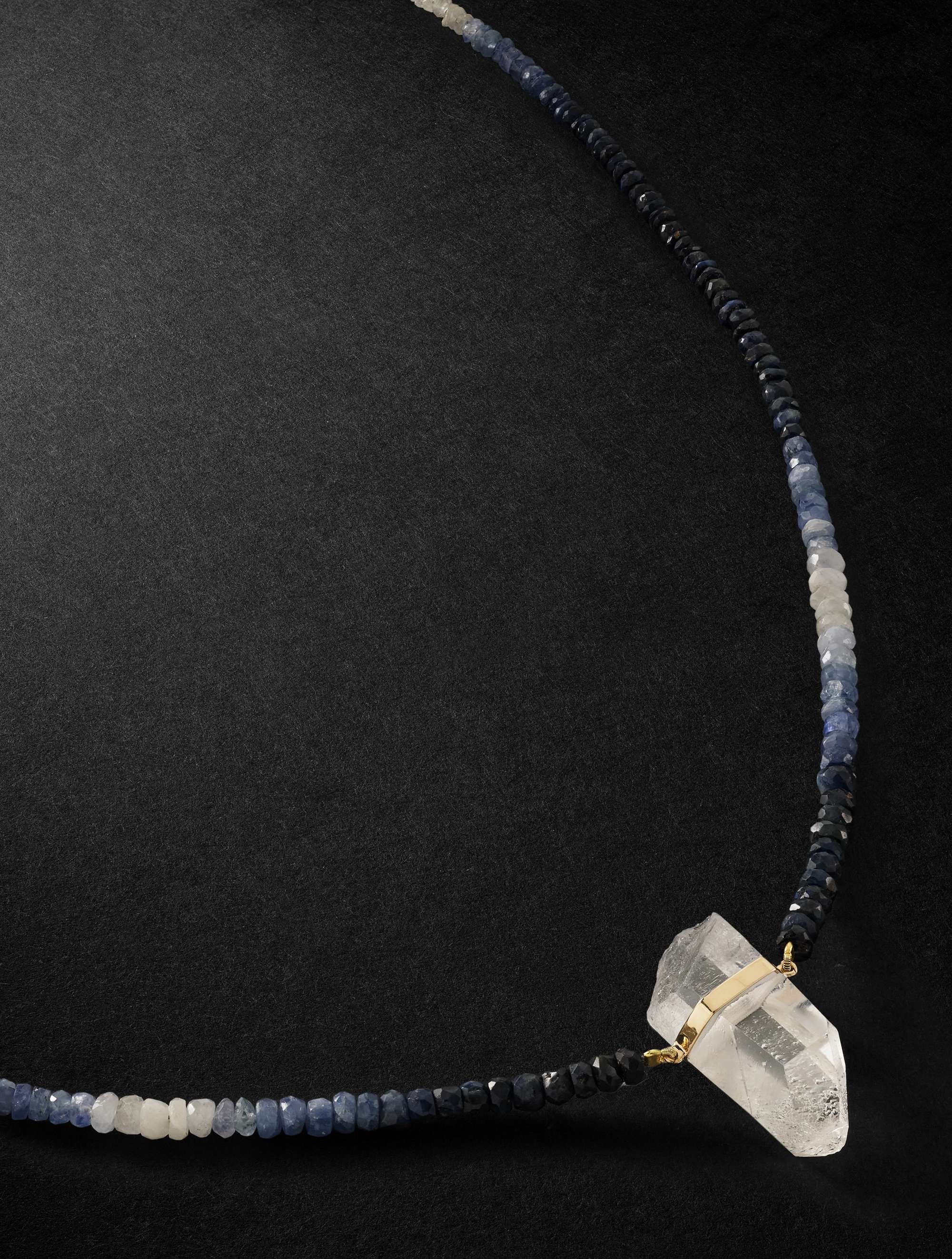 JIA JIA 14-Karat Gold, Quartz and Sapphire Necklace for Men | MR PORTER