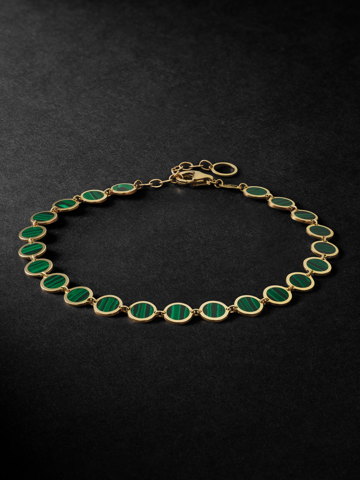 Jia Jia 14-karat Gold And Malachite Bracelet In Green
