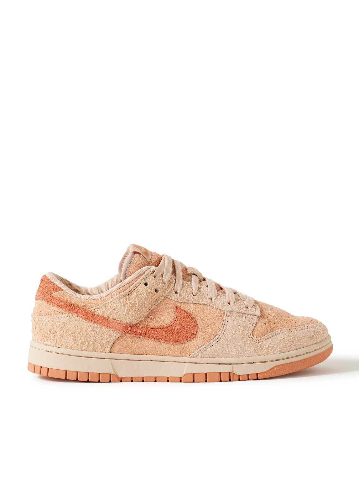 Nike Dunk Low Brushed-suede Trainers In Orange