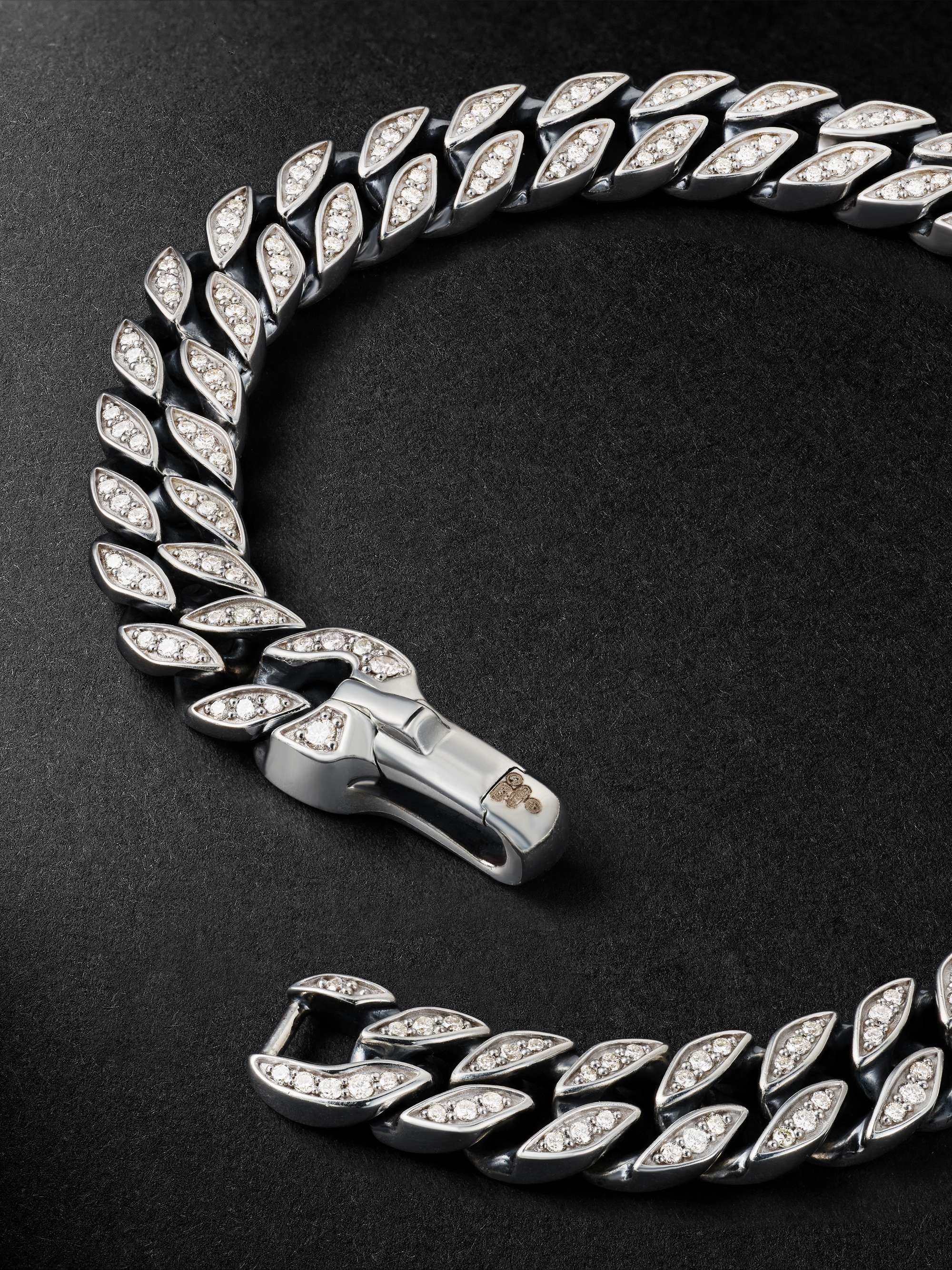 シルバー スターリングシルバー ダイヤモンド ブレスレット