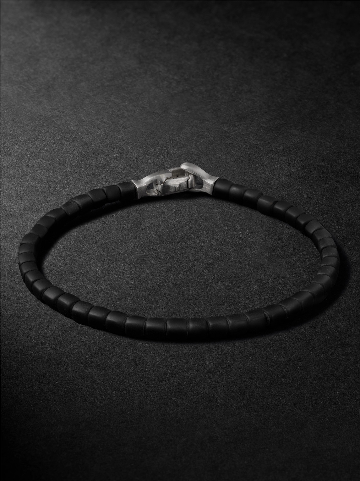 David Yurman Spiritual Beads Silver Onyx Bracelet - Men