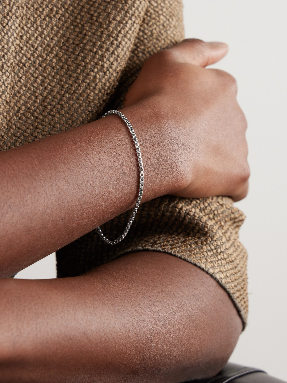 David Yurman Silver Chain Bracelet In Silver