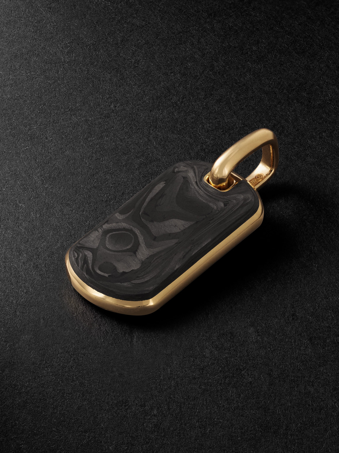 David Yurman 18-Karat Gold and Forged Carbon Pendant - Men