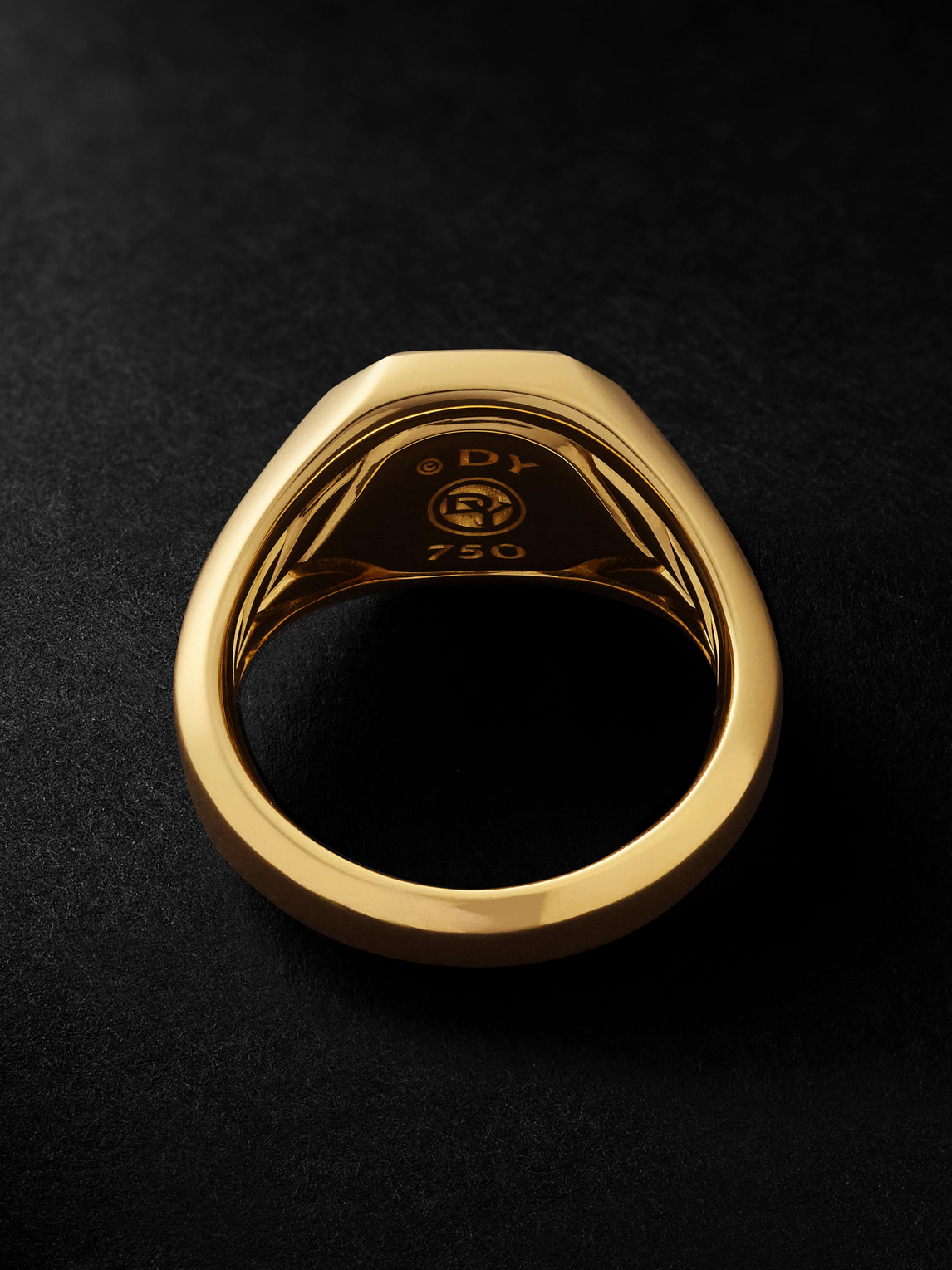  David Yurman - Streamline® 18-karat Gold Onyx Signet Ring - Men - Gold - 9 
