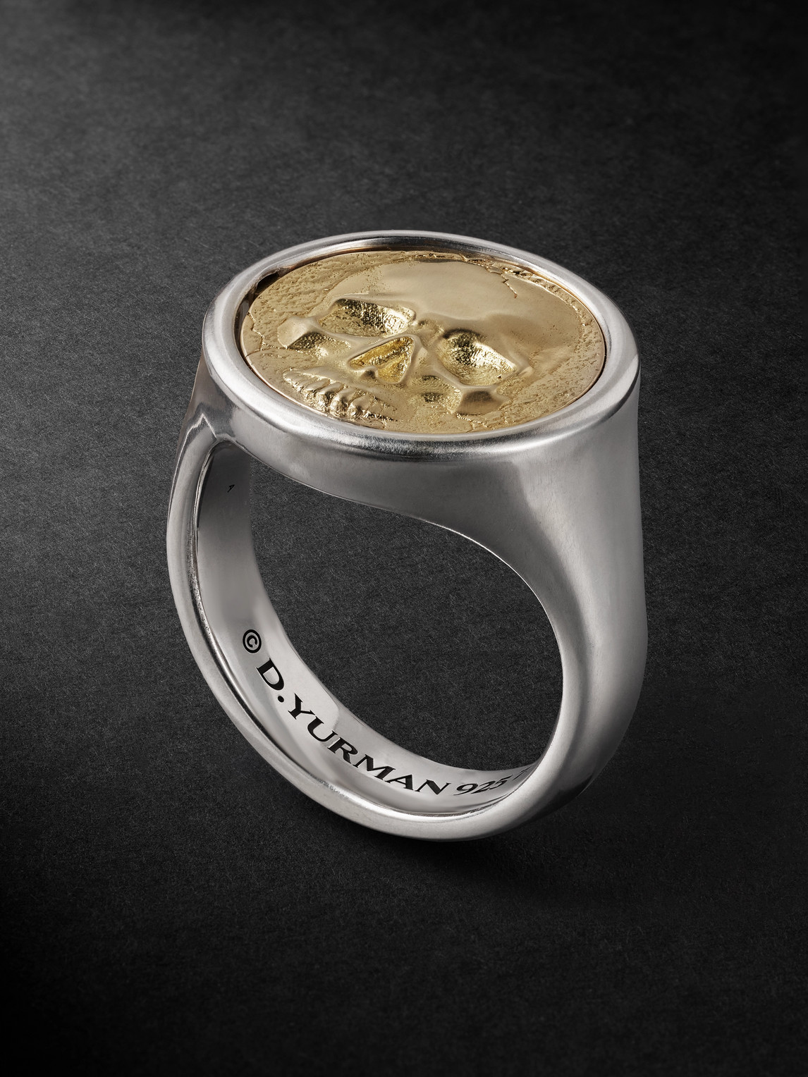 David Yurman Life & Death Sterling Silver And 18-karat Gold Signet Ring