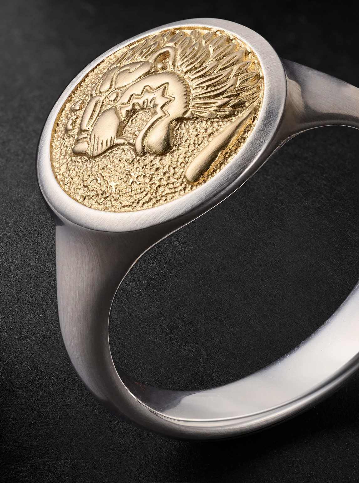 David Yurman Petrvs Lion Sterling Silver And 18-karat Gold Pinky Ring In Unknown