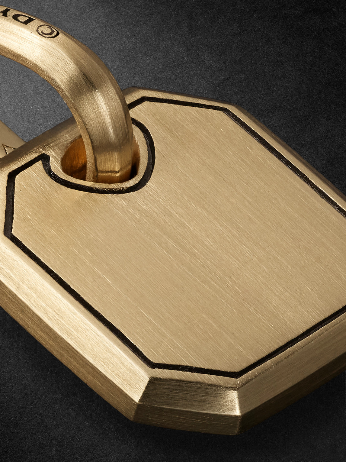 David Yurman Roman Brushed-gold Pendant In Gold