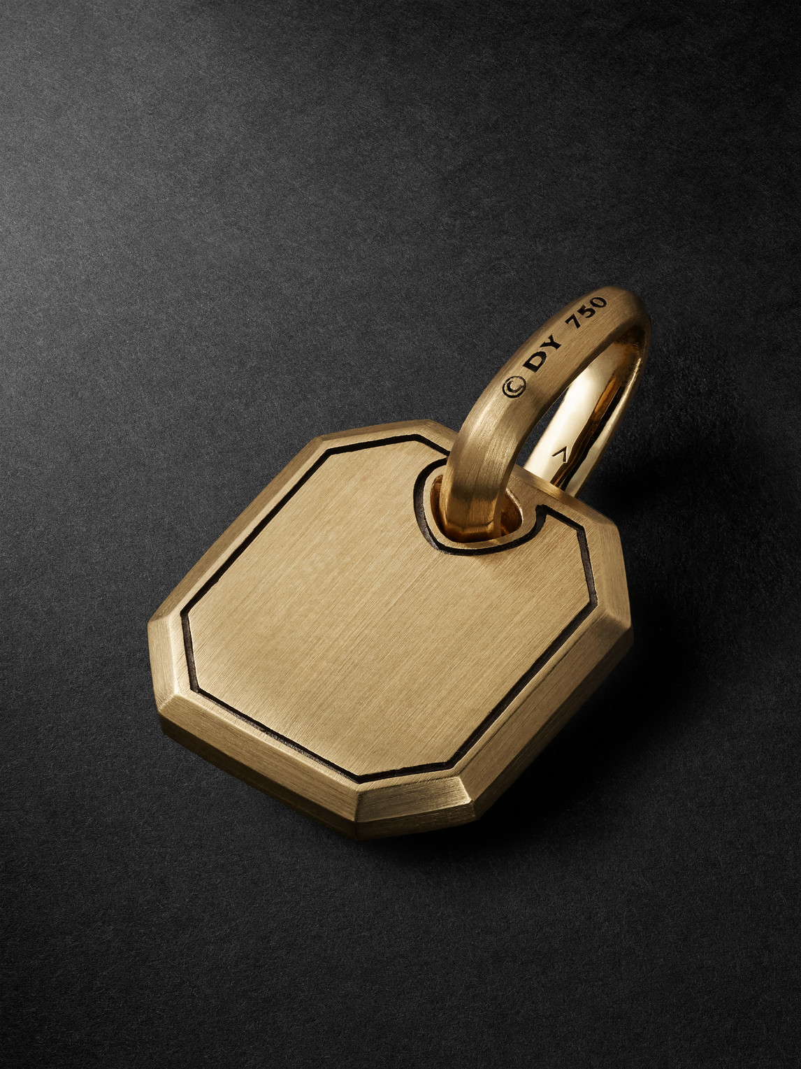 David Yurman Roman Brushed 18-Karat Gold Pendant - Men