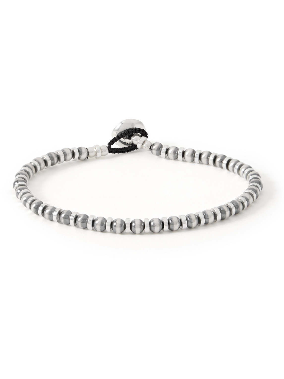 Silver Hematite Beaded Bracelet