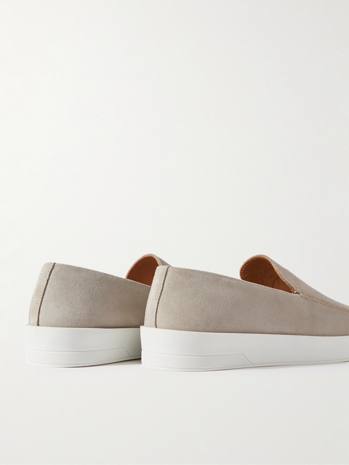 Shop Mr P Peter Suede Loafers In Neutrals